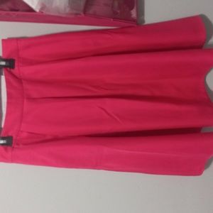 Yige high waisted pink flared skirt size 6